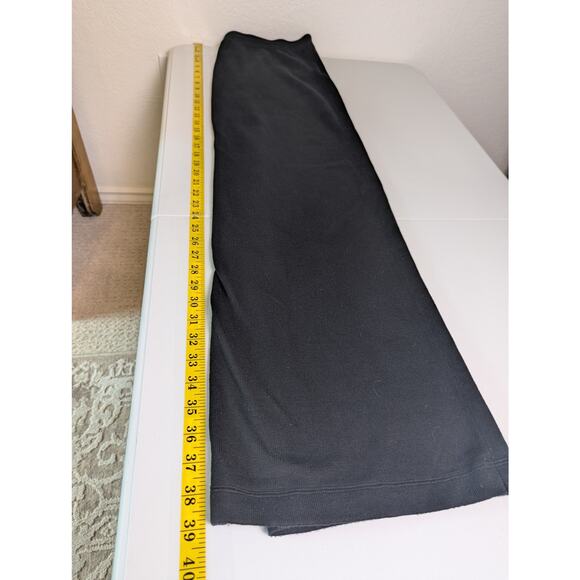 Lauren Ralph Lauren Cotton Black Knit Drawstring Maxi Skirt Women L Capsule - Picture 10 of 12